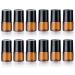 12 Pack Mini Amber Glass Bottles - Portable 2ml Cosmetic Containers for Travel Samples Essential Oils & Perfumes - Buy Online on GoSupps.com