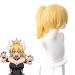 WIG for Super Mario Bowsette | Princess King Boo Ponytail - Blonde Curly Heat Resistant Synthetic Hair Cosplay + Free Wig Cap - Buy Online on GoSupps.com