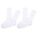Healvian 2 Pairs Long Diabetic Socks Anti Odor Socks Elderly Nursing Socks Anti Stink Socks Crew Sports Socks for Women Men White