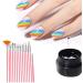Desikixudy 23 Piece Set Acrylic Set UV Gel Nail Polish Painting Brushes Dotting Pen Kit Manicure Clean Brush Tool - Buy Online on GoSupps.com