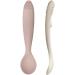 TotAha Silicone Baby Spoons Set for Self Feeding | Soft-Tip Utensils for 4-6-12 Months | Baby Led Weaning and Toddler Training Spoons | 2 Pack in Blush and Shifting Sand - Buy Online on GoSupps.com