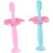 Minkissy 2-Pack Silicone Baby Toothbrush | Manual Oral Care Training Brush in Pink | Safe & Gentle for Infants - Buy Online on GoSupps.com