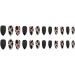 24Pcs/Set Press On Nails Autumn and winter hot nail art pieces with white leopard pattern black frosted flower color hand-painted European and American long Fake Nails Nails Art for Women and Girls - Buy Online on GoSupps.com