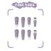 Bufenia Coffin Ballerina Artificial Fingernails - 24 Long Glitter Matte Nails for Women & Girls - Easy Press On Manicure - Buy Online on GoSupps.com