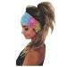 Tinadeer headband women sport sweat absorb the headdress yoga elastic headgear turban headscarf pressure stretch cotton chipping strap women sport bandage head wrap (red 25cm) red 1 piece (1 Pack)