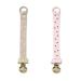 Elodie details pacifier chain 2 Pack made of fabric and stainless steel clip for baby boy and girls universal silicone ring suitable for all pacifier - lemon sprinkes /sweethearts yellow pink lemon sprinkes /sweethearts