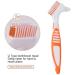 Chargenyang Denture Cleaning Brush Set - 3 Pack Double Sided Hard Toothbrush for Portable Denture Care - Buy Online on GoSupps.com