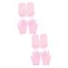 minkissy 4 Pairs wicking sock Cotton Gloves silk socks mittens kids features socks for women gloves overnight Spa Glove womens socks spa socks gloves for dry hands moisturizing Miss mask