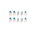 Justotry 24 Pcs Stiletto Press-On Nails - Glitter Blue French Almond Acrylic Fake Nails for Women - Buy Online on GoSupps.com