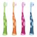 55Dental Kids Toothbrush Set of Soft Giraffe Toothbrush for Kids 3-12. Easy-Grip  Bristle Cover  Self-Standing & Splited Bottom for Cup Rim. by Lix  4 Colors