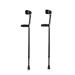 Black Textured Crutch with Semicircle Armrest Lightweight and Durable Aluminum Walking Sticks PVC Comfort Grip Easy Walking Mobility Aids Pair