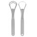 Tongue Brushes U Shape Oral for Adults 2 Pack Stainless Steel Tongue Scraper Single Double Layer