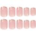 24 PCS Shining Powder French Edge False Nails Short Glossy Oval Press on Nails for Women and Girl Full Cover Wear Finger Nail Art Tips 14 - Buy Online on GoSupps.com