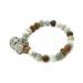 "Canyon" Natural Stone Essential Oil Diffuser Bracelet- Lotus Charm