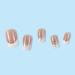 SINLOV Medium French Snowflake False Nails Nude Fake Nails Glossy Press on Nails Ballerina Acrylic Full Cover Fake Nails for Women and Girls - Buy Online on GoSupps.com
