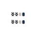 24pcs Detachable Artificial Nails Set - Black Checkerboard Full Nail Art Tips | Short Square Design - Buy Online on GoSupps.com