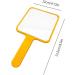 Square Hand-held Makeup Mirror - Large Free Standing Salon Tool in Orange - Buy Online on GoSupps.com