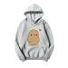 IFOTIME Cute Hoodies for Teen Girls Pullover Potato Heart Printed Solid Color Hooded Sweatshirt Sport Ligthweight B11 Gray Small