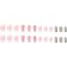 French Tip Press on Nails - Short Square Press On Nails with Nail Tips Pink white gradient silver glitter Rhinestones false nails press on nails Acrylic False Nails Cute Artificial Nails - Buy Online on GoSupps.com