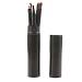 WOONEKY 5pcs Eyeshadow Brush with Case Eyeshadow Brush Kit Cosmetic Tools Blackriflecoffee