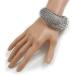 Avalaya Burn Silver Textured Bangle Hinged, Wavy Design - Buy Online on GoSupps.com