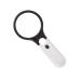 Magnifiers 10 Times high-Definition Magnifying Glass Portable Handheld 70MMLED with Light Magnifying Glass 20 Times Old Reading Magnifying Glass Reading Aids