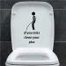 If You Miss Funny Toilet Seat Sticker Bathroom Wall Decal (Black)