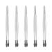 minkissy 5 Pieces Rubber Flat Tweezers Tip Steel Forceps Craft Rubber Coated Soft Tweezers Tools for Coin Stamp Jewelry (4.72 12.00X1.50X1.00CM As Shown