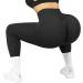 SUUKSESS Women Seamless High Waisted Yoga Pants, Medium Black | Butt Lifting Crossover Leggings for Workout - Buy Online on GoSupps.com