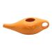 250ml Ceramic Pot Nose Cleaning Pot for Removes Dust Nose Washing Orange 19x9x6cm