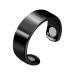 Beautybigbang Magnetic Field therapy magnetic jewelry magnet ring for women with 2 strong magnets adjustable female magnet jewelry finger clothing black