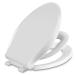 Toilet Seat with Toddler Seat Built in, Potty Training Toilet Seat for Kids, Magnetic Kids Toilet Seat, Slow Close, Thicken Plastic Easy to Clean, Removable and Never Loosen, White(18.5Elongated) White Elongated