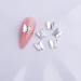 10pcs Nail Art Ribbon Bow Studs Silver Golden Metal 3D Butterfly Charms Nail Decoration Manicure DIY Design Accessories (8022)