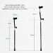 SilteD Canes Crutch Armpit Arm Portable Aluminum Alloy Retractable Adjustable Walker Elbows - Buy Online on GoSupps.com
