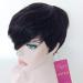 HOTKIS Short Human Hair Wigs for Black Women - Side Bangs Pixie Cut Short Hair Wig - Buy Online on GoSupps.com