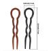 6PCS Brown Plastic U Shaped Hair Pins for Women - Hair Styling Clip Updo Bun Twist Chignon Bobby Pins - Buy Online on GoSupps.com