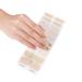 NCTCITY Gel Nail Polish Strips Stickers 20 Full Wraps Semi-Cured Nail Art Sticker Waterproof Self-Adhesive Gel Stickers Decals with Nail File for Cute Women Girls (Gold Pink) Bss-0065