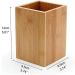 Buy HSTHE Sea Nature Teach Panse - Eco-Friendly Bamboo Tooth Cleaning Cup for Bathroom | Square Natural Design | High-Quality HBT 14x9.5x9.5 cm - Buy Online on GoSupps.com