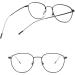 Flydo Women's Blue Light Blocking Glasses - Retro Round Metal Frame UV Protection Anti-Fatigue Stylish Blue Tint - Buy Online on GoSupps.com