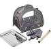 Ameurey Bird Carrier Small Bird Travel Carrier Cage with Stand Small Bird Cage for Travel Parakeet Carrier Bird Bag with Shoulder Strap Side Access Window (Grey) - Buy Online on GoSupps.com