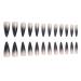 Justotry 24 Pieces Black Stiletto Nails - Gradient French Press On Almond Fake Nails for Women | Perfect for Nail Art - Buy Online on GoSupps.com