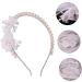 Didiseaon Pearl Flower Headband Wedding Hair Accessory Women Headband Flower Hair Ornament Flower Head Band Head Band for Bride Delicate Pearls Headband Bride Headband Wedding Decor - Buy Online on GoSupps.com