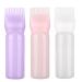 XNHIU 3 Pack Hair Dye Brush Bottle Root Comb Applicator Bottle Comb Hair Dye Bottle with Graduated Scale (3 Colors) Pink White Purple
