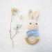 Buy Organic Baby Wooden Teether Crochet Bunny Rattle Pacifier Bracelet - Ideal for Teething Toddlers | International Shipping Available - Buy Online on GoSupps.com