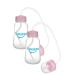 Tinukim iFeed 4 Ounce Self Feeding Baby Bottle with Tube - Handless Anti-Colic Nursing System Pink - 2-Pack