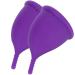 ALUPRE SILICON Menstrual Cup - Reusable Female Hygiene Collector (2 Lila Cups + Storage Bag) | Eco-Friendly Body Care Tool - Buy Online on GoSupps.com