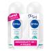 NIVEA NIVEA Black & White Dry Fresh Antisudorifique Balle 2x50ml
