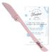 Lilibeth of New York Original Brow Shaper - Foldable Eyebrow Trimmer & Facial Hair Removal Device - Peach Fuzz Trimmer - Dermaplaning Tool for Women - Single - Baby Pink