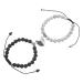 SAFIGLE 1 Pair Magnet Bracelet Beads Beaded Bracelets Adjustable Wrist Bracelet Adjustable Bracelet Couple Bracelet Metal Bracelets Metal Wrist Decoration Jewelry Turquoise Delicate Miss