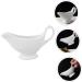 Zerodeko 1pc Sauce Hopper Porcelain Dipping Dish Milk Creamer Pitcher Syrup for Coffee Dining Gravy Boat Sauce Boat with Candle Kitchen Supplies Gravy Pitcher Jar Ceramics White Glass Salad White 20X6X12CM - Buy Online on GoSupps.com